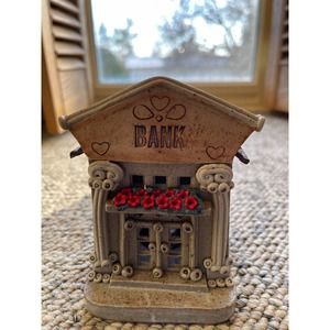 Windy Meadows Pottery‎ Bank Candle House Unsigned 1354/1453 Jan Richardson